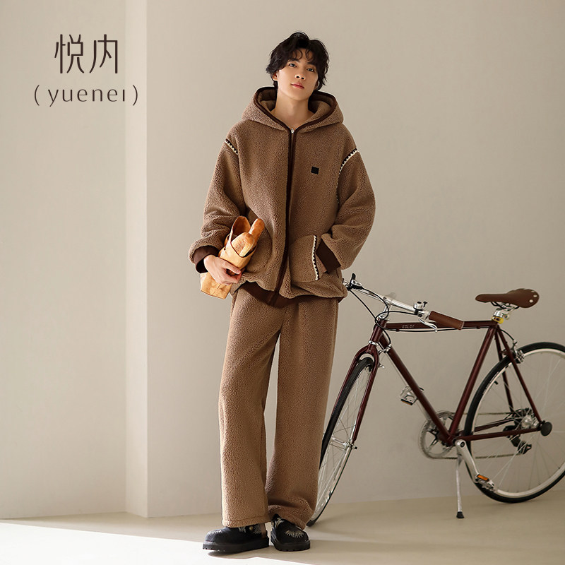 悦内睡衣男士秋冬款冬天法兰绒加绒加厚珊瑚绒保暖家居服大码套装,女士内衣/男士内衣/家居服,睡衣/家居服套装,淘宝优惠券,粉丝福利购,淘宝优惠卷