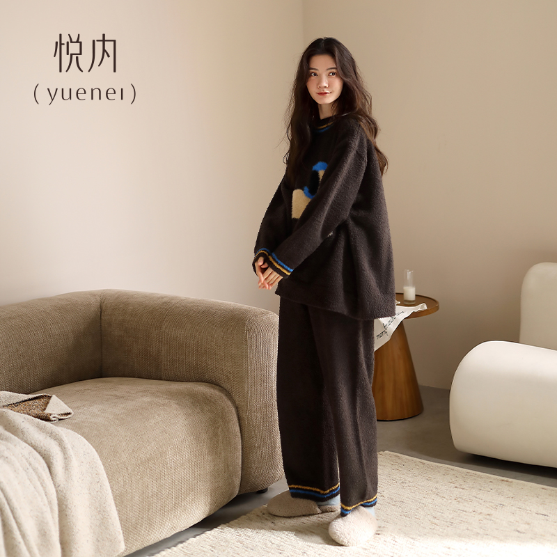 【商场同款】悦内女士半边绒睡衣