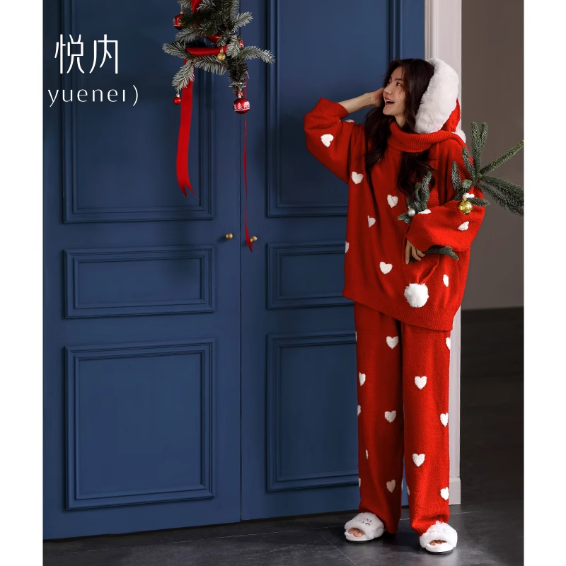 【商场同款】悦内女士半边绒睡衣