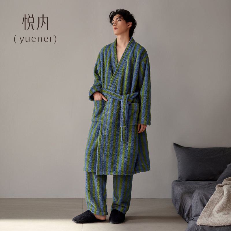 【商场同款】悦内男士法兰绒袍套