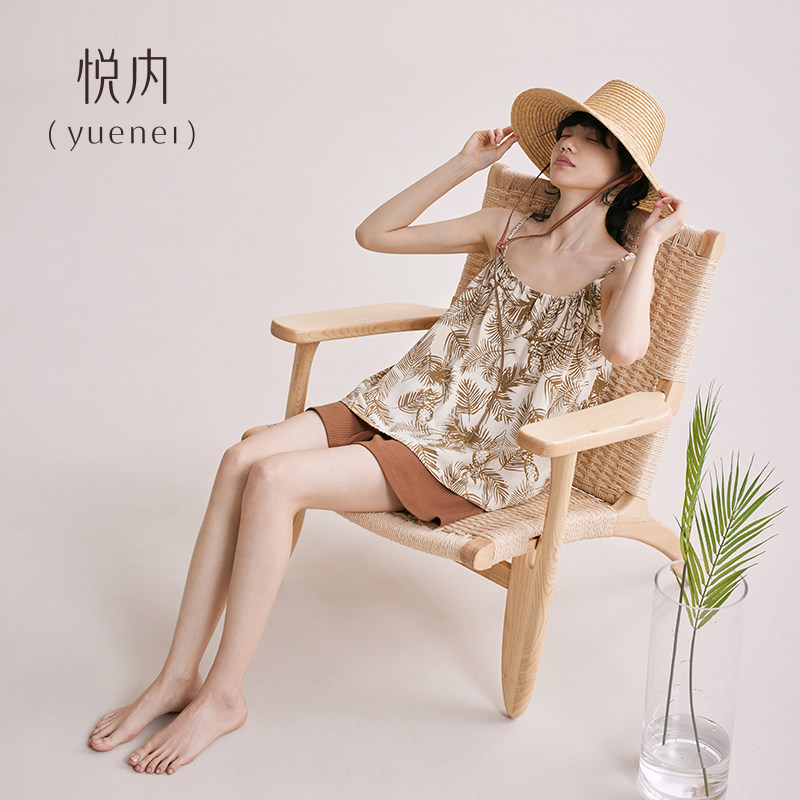 悦内带胸垫女士睡衣女款夏季夏款夏天纯棉吊带背心短裤家居服套装,女士内衣/男士内衣/家居服,睡衣/家居服套装,淘宝优惠券,粉丝福利购,淘宝优惠卷