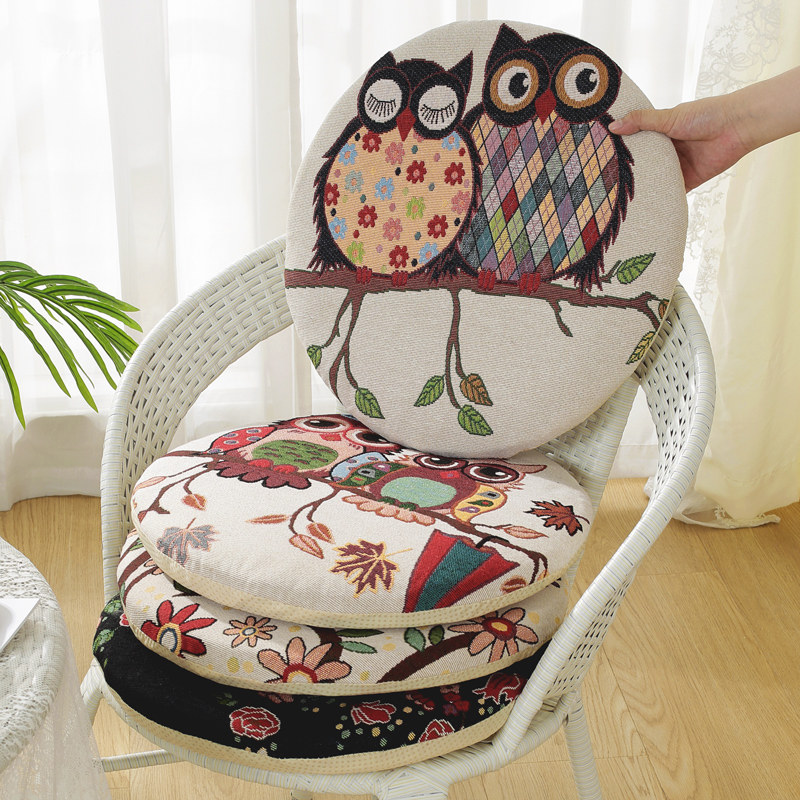 圆形棉麻椅子垫夏季透气s圆凳藤椅吧台海绵坐垫卡通座垫四季可拆,居家布艺,椅垫,淘宝优惠券,粉丝福利购,淘宝优惠卷