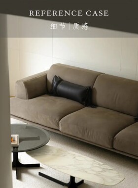 柏洛斯Modern edgeu皮韵轻奢黑色皮革流苏高端沙发靠垫长腰枕