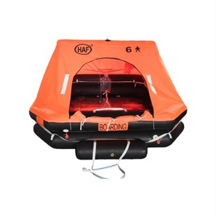 游艇救生筏 自动充气自扶t正救生艇筏船用急救释放筏 抛投式救生