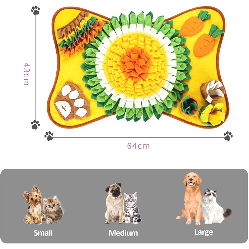 亚马逊跨境新款骨头款益智宠物嗅闻垫觅食消化狗狗嗅闻宠物慢食垫