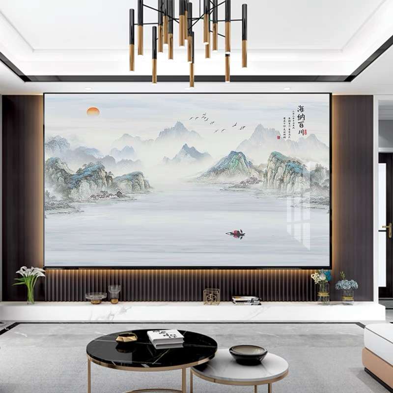 新款竹炭竹木纤维集成墙板客厅卧室电视背景墙碳晶板木饰面大板画