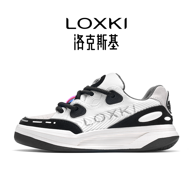 LOXKi洛克斯基 Alpha 小圆鞋 休闲板鞋男士面包鞋女增高鞋子潮牌