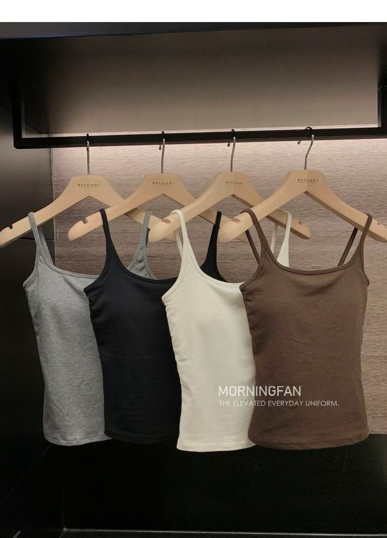 暖绒一体杯打底吊带背心