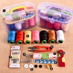 家用缝衣线彩色手缝线小卷线套装 速发盒装 衣服手工缝纫针线