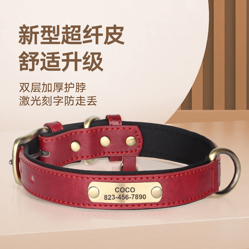 速发项圈泰可柯基小型犬法斗金毛中大型犬颈圈狗牌脖遛狗迪圈