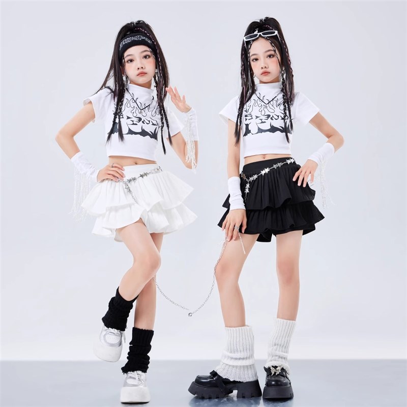 速发少儿表士舞服孩嘻哈辣z装模特走秀潮服jaz妹爵演出服张元英