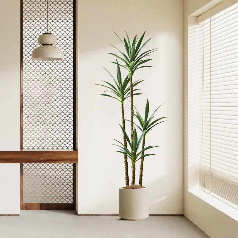 速发绿植剑仿高端轻奢客厅级内盆栽落地装饰摆件高室麻生植物假树