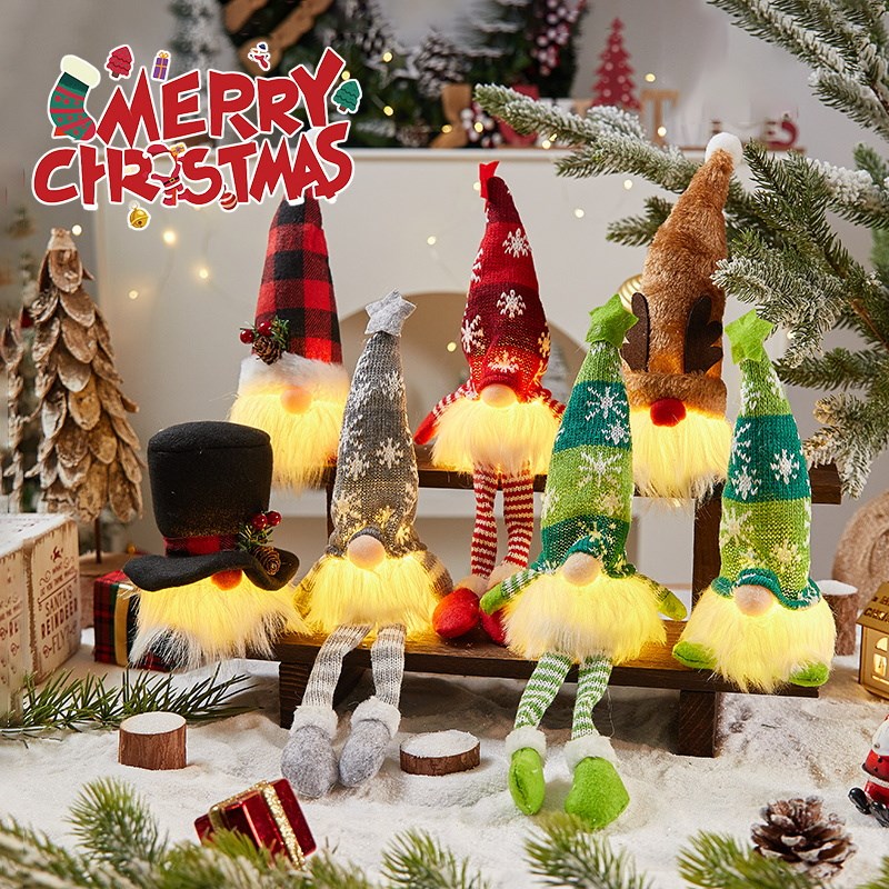 速发圣诞节无娃娃脸桌面氛围儿摆件主题布置创意装饰品小童礼物