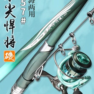 速发世嘉浪尖悍将轻竿矶钓竿碳素超长超硬远投竿矶节大导环滑漂