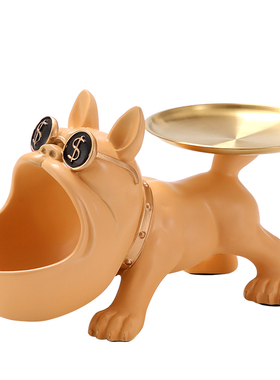 速发斗牛犬入户门放收纳神器轻奢玄幻高级感小众创意玄关摆件