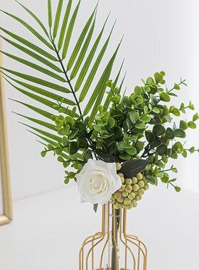 速发风桌面摆件轻奢小花瓶简约客厅办公室桌面花饰品