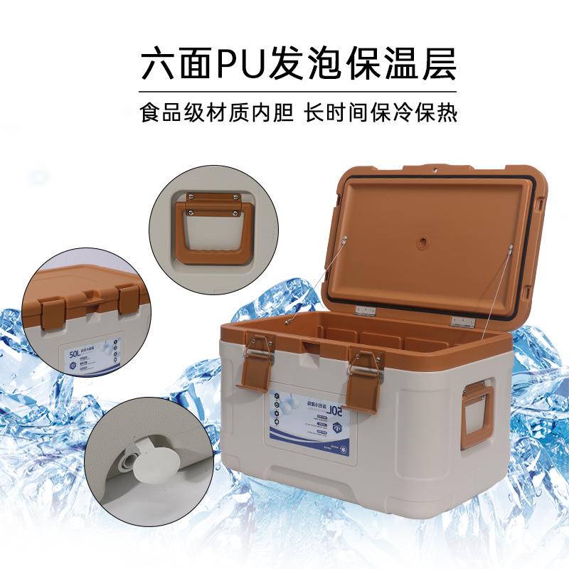 升餐饮送餐大容量保温箱保热摆摊冰淇淋保温箱专用PU手提冷藏箱