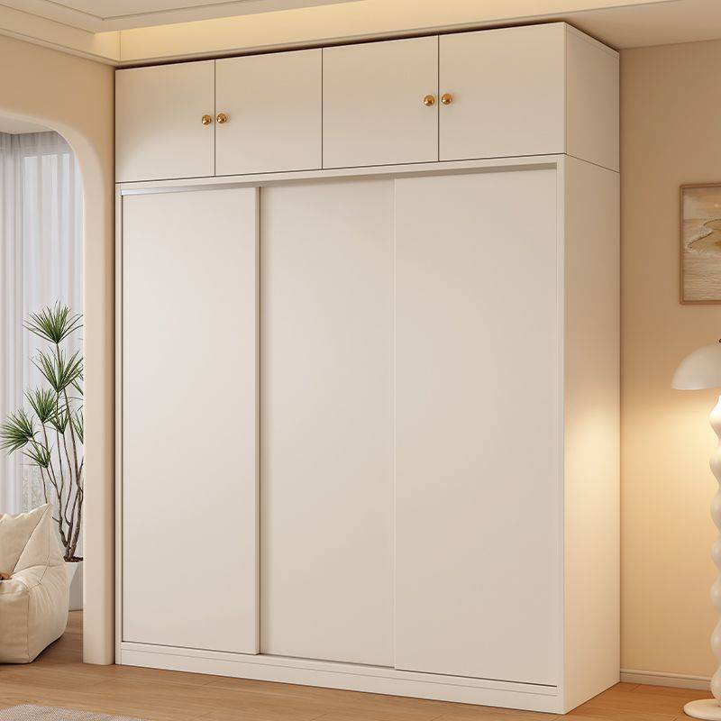 Jmo推拉门衣柜家用卧室简易组装出租房衣柜经济小型耐用木质柜子