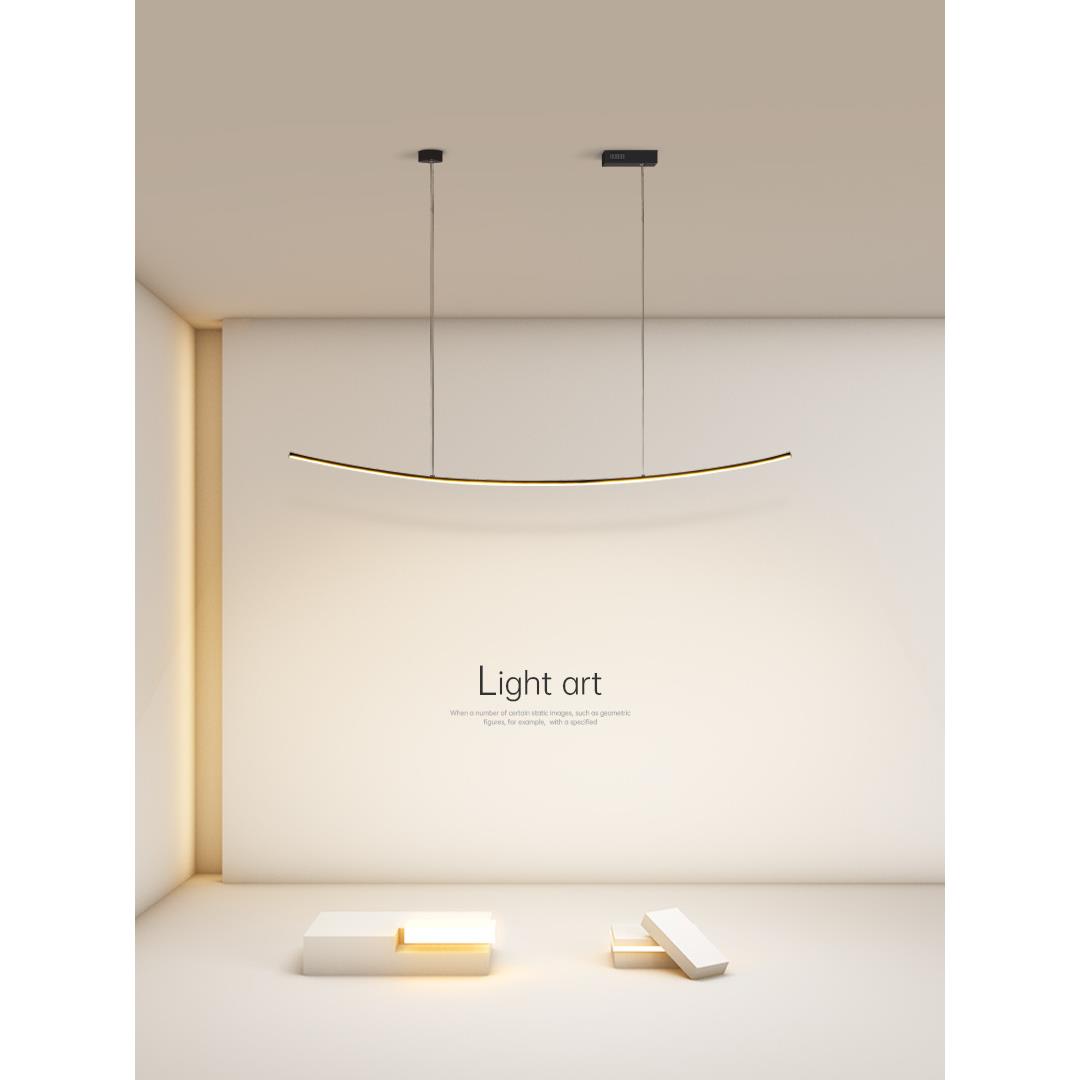 极简led吊灯创意餐厅灯简约现代长条灯吧台灯客厅灯北欧卧室灯具