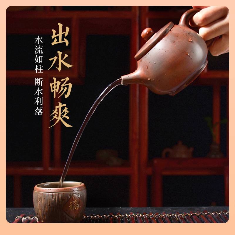 周广西钦州坭兴陶茶壶纯手工茶具紫砂壶建水紫陶泡茶套装陶瓷