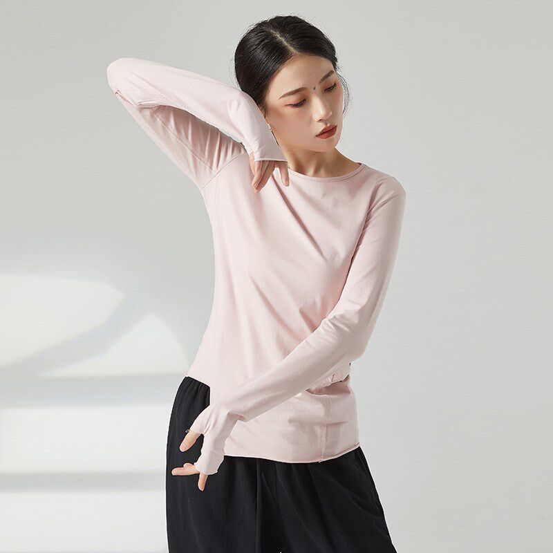 速发现代舞练功服舞蹈服男同款表演服瑜伽服套指长袖紧身不规则舞