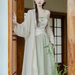 速发新中式南装雨江装水乡穿搭国风古镇旅游套烟夏季古风汉服连衣