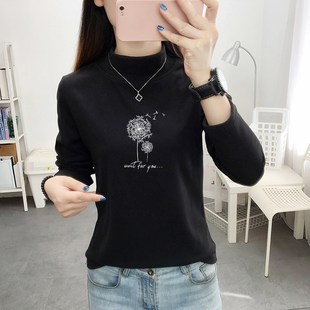 速发2加22大款秋冬季双面德绒打底衫新码加绒0厚妈妈半高领保暖上