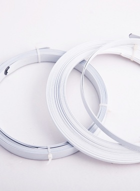 速发金属鱼骨钢片白色纱塑钢扁服装定型圈钢条辅料可婚套裙撑钢丝