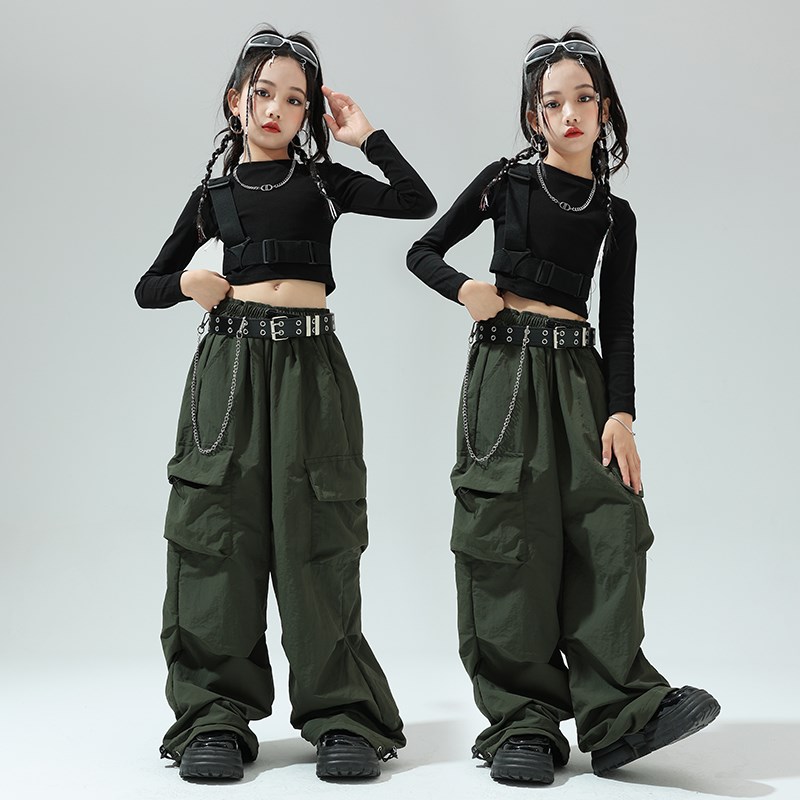 速发孩舞套演街爵士舞模特T台走秀潮服少儿嘻哈装出服舞蹈表演服