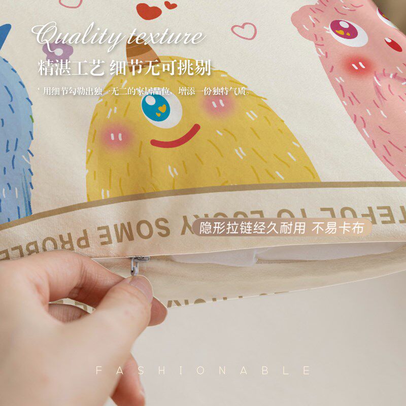 速发多巴胺猫咪抱枕简约方形靠背客厅高颜值床头腰枕可爱沙发靠垫