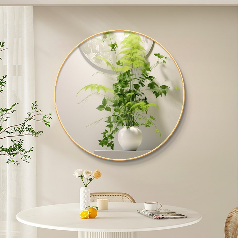 速发26新款绿色植物圆形挂画入户玄关走廊装饰画客厅餐厅壁画酒店图片