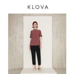 柯罗芭夏季专柜同款印花时尚廓形上衣  CW0109 ￥2990