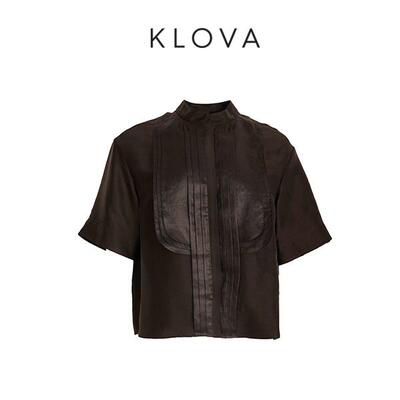 柯罗芭夏季专柜同款设计感纯色衬衫  CW3926(BUN) ￥2590