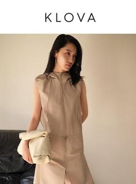 柯罗芭春秋专柜同款运动户外连帽无袖连衣裙  LW5296(BUN) ￥1990