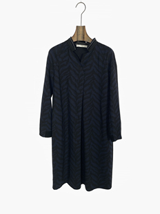 LY6840 蓝黑条提花连衣裙 ￥5290 专柜同款 柯罗芭冬季