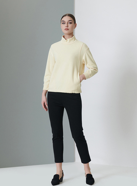 柯罗芭冬季专柜同款时尚黄色针织休闲T恤  TY1482 ￥2990