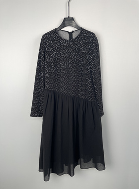 柯利亚诺冬季专柜同款黑波点波段连衣裙  LT6707 ￥2490