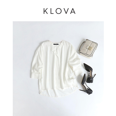 柯罗芭春秋专柜同款半开领口茧形解构T恤  TW1156 ￥2390