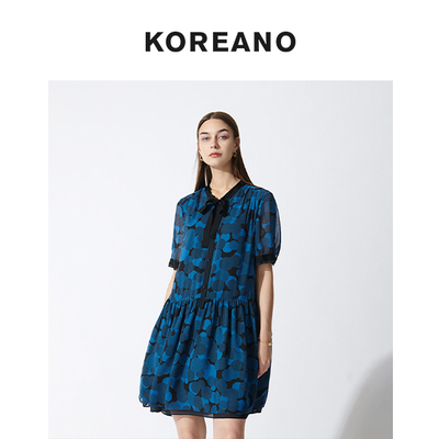 柯利亚诺夏季专柜同款宽松H型中袖连衣裙  LW0055(UNL)A ￥4280