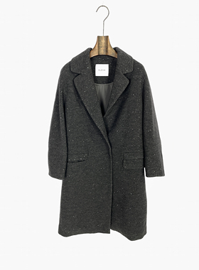 柯罗芭冬季专柜同款深灰色羊毛提花时尚大衣  FY0977 ￥6900