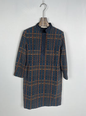 柯罗芭冬季专柜同款直身型格纹针织连衣裙  LT3208(VUN) ￥3490