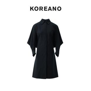 JUN 柯利亚诺炭黑色蝙蝠袖 FW45371 ￥5280 长风衣