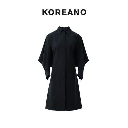 柯利亚诺炭黑色蝙蝠袖长风衣 【H】 FW45371(JUN) ￥5280