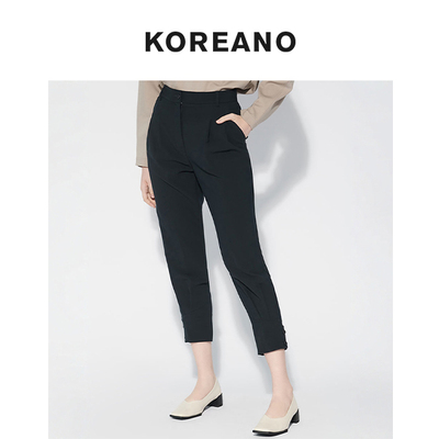 柯利亚诺春秋专柜同款蓝黑色收脚萝卜裤  KW4781 ￥1490