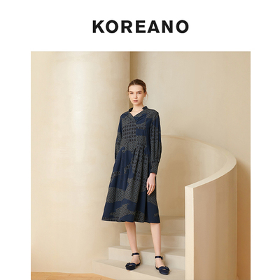 柯利亚诺夏季专柜同款定制时尚迷宫宫廷袖连衣裙  LW7808 ￥5880