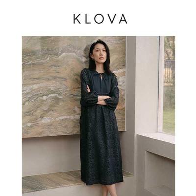 柯罗芭春秋专柜同款黑色蕾丝宽松连衣裙  LT5808(BUN)B ￥3390