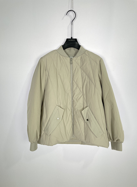 柯利亚诺冬季专柜同款 针织棒球领拼接茧型羽绒服  YS2980(UNE)A