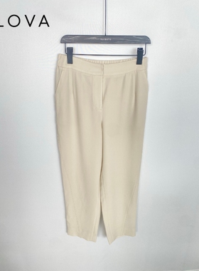 柯罗芭夏季专柜同款浅米色休闲长裤  KW0100 ￥3490