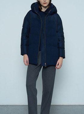 柯罗芭冬季专柜同款藏蓝色一手长茧型羽绒服  YZ7020 ￥6900