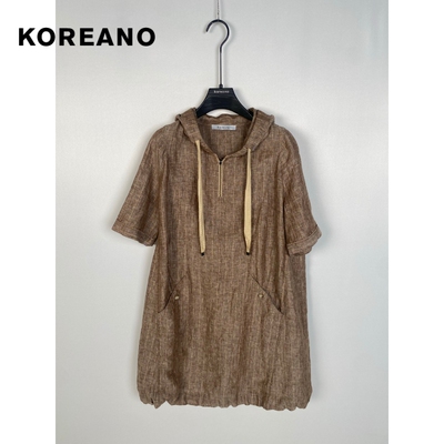 柯利亚诺夏季专柜同款混色衣纱全麻连衣裙  LW5844 ￥5280